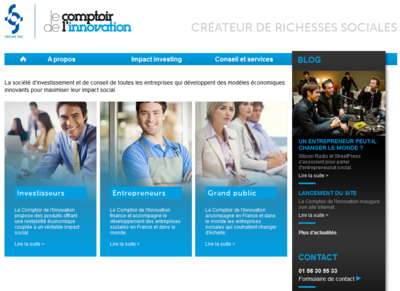 Site comptoir de l'innovation : Impact Investing