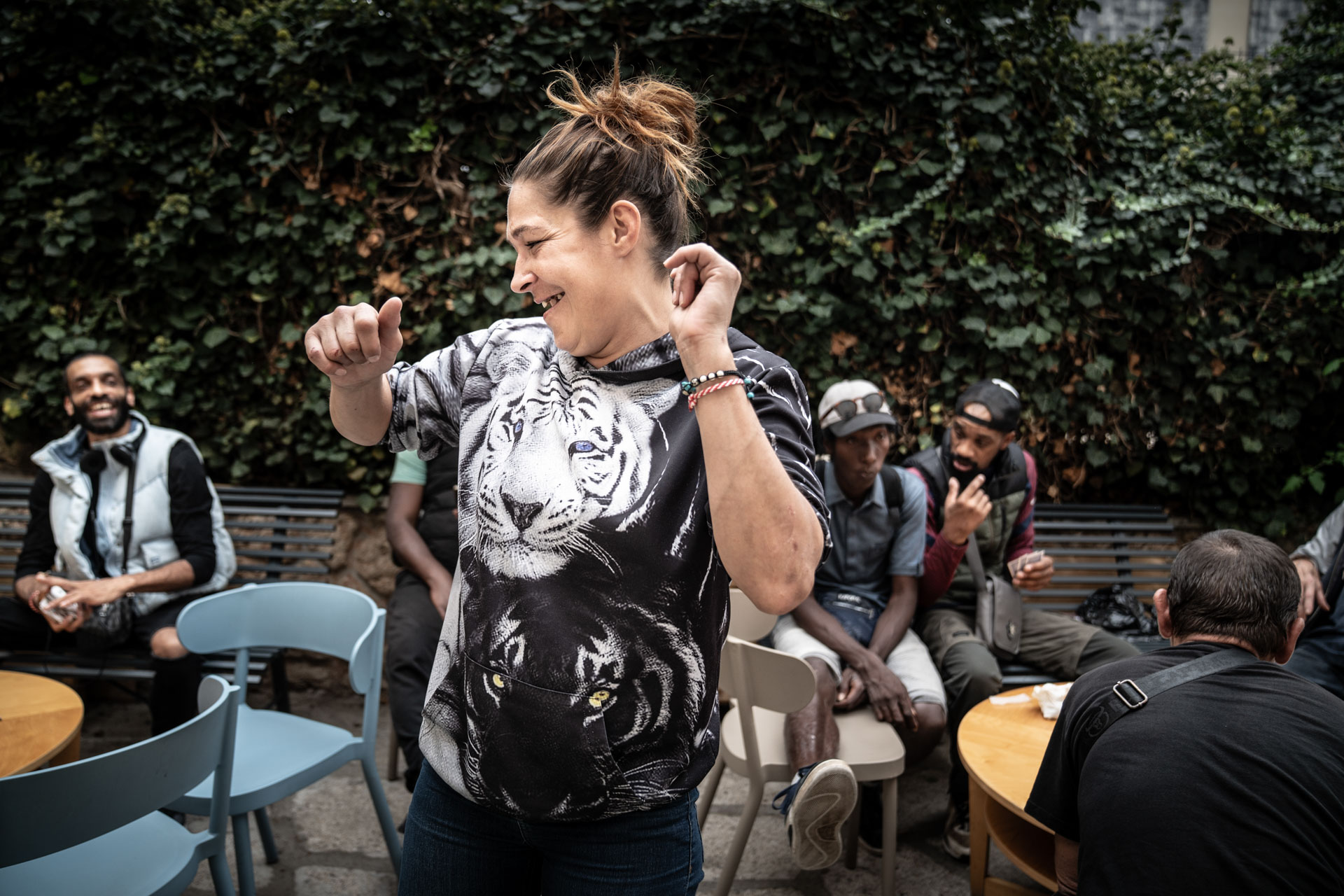 Celia, personne en situation d 'addiction accompagnée au CAARUD Adissa